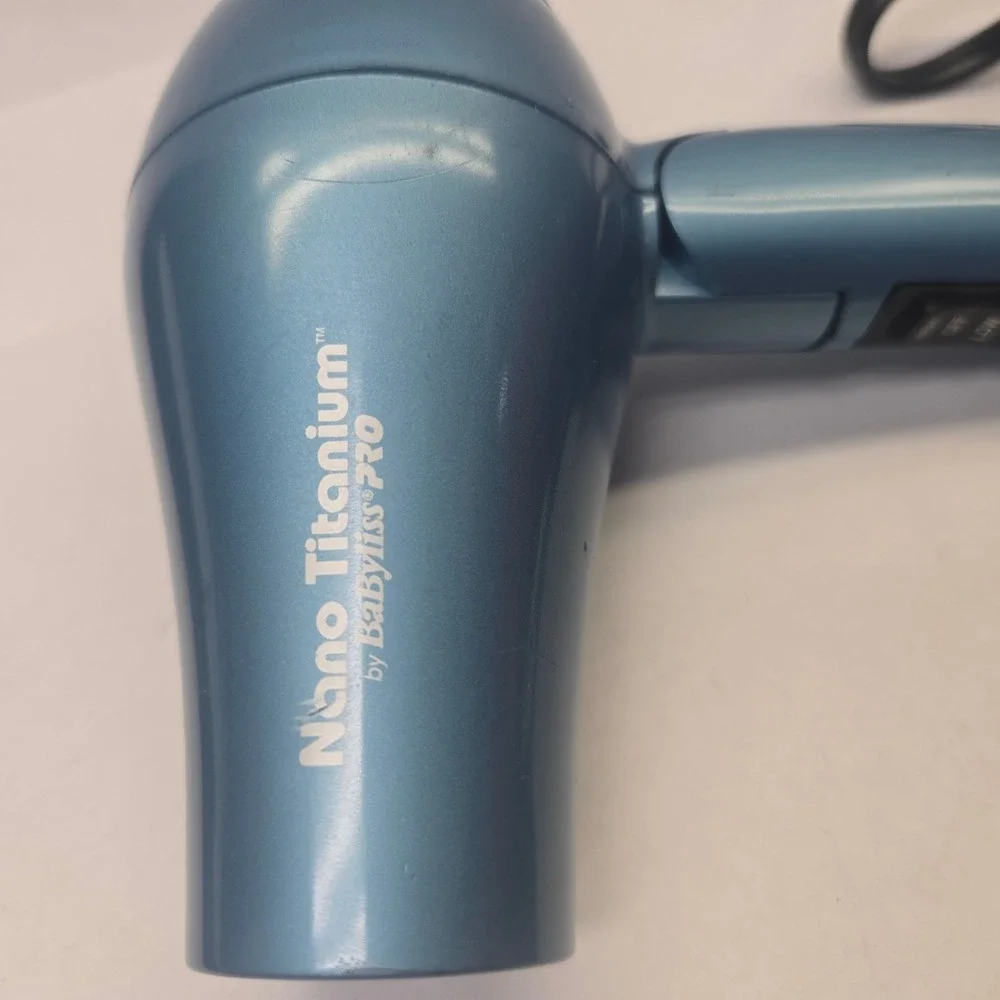 BaBylissPRO Nano Titanium Travel Hair Dryer Blue Folding Handle Dual Voltage‎